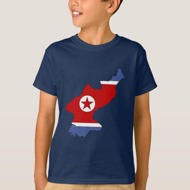 Nordkorea flaggakarta t shirt (Framsida)