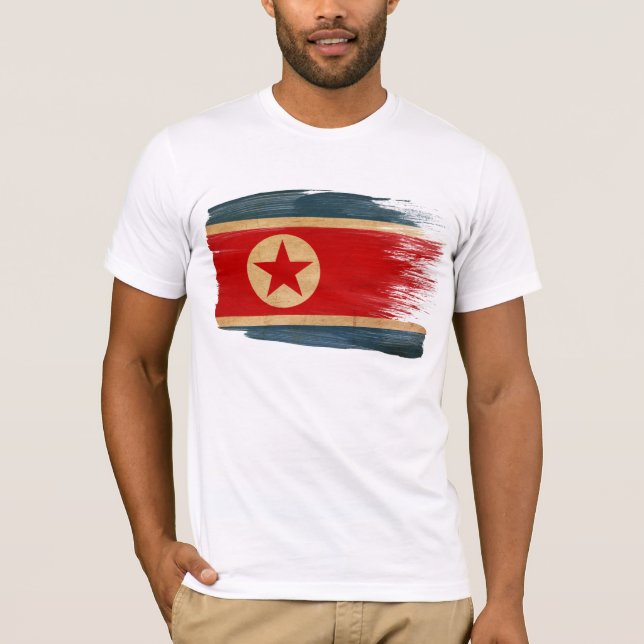 Nordkorea flaggaT-tröja Tee (Framsida)