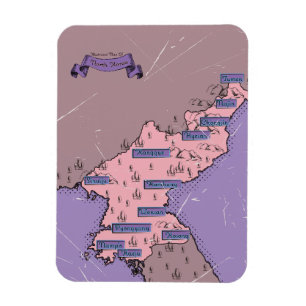 Nordkorea karta magnet