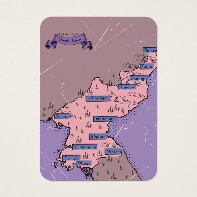 Nordkorea karta visitkort (Framsidan)