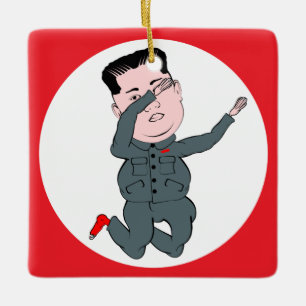 Nordkorea Kim Jong Un Dabbing Julgransprydnad Keramik