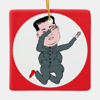 Nordkorea Kim Jong Un Dabbing Julgransprydnad Keramik