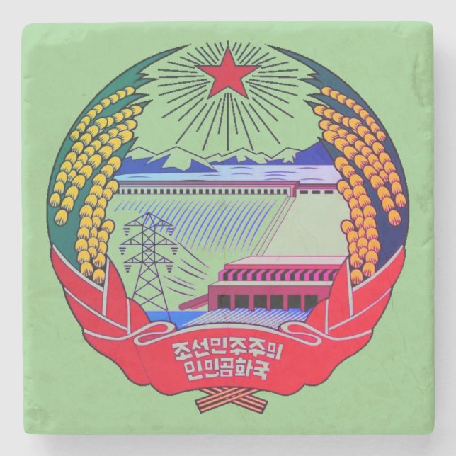 Nordkorea (Nordkorea) Hermit Kingdom Stenunderlägg (Framsidan)