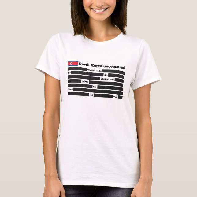 Nordkorea ocensurerat tee shirt (Framsida)