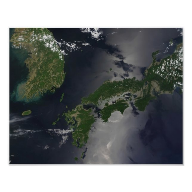 Nordkorea och Sydkorea Fototryck (Framsidan)
