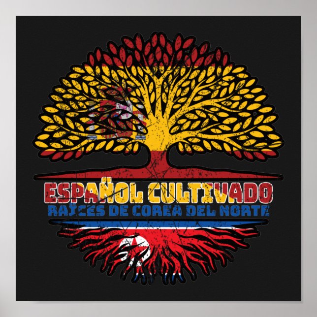 Nordkorea, Spanien, Träd, Spanien Poster (Framsidan)