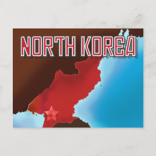 Nordkorea Vintage resor poster. Vykort