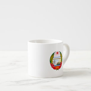Nordkoreansk emblem espressomugg