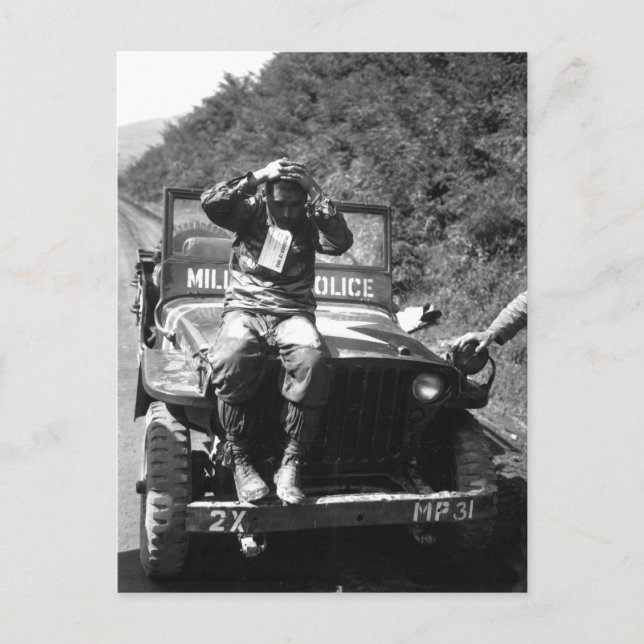 Nordkoreansk fånge i Marines_Krig Image Vykort (Framsida)