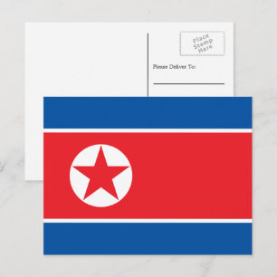 Nordkoreansk flagga, Flagga för Nordkorea Vykort
