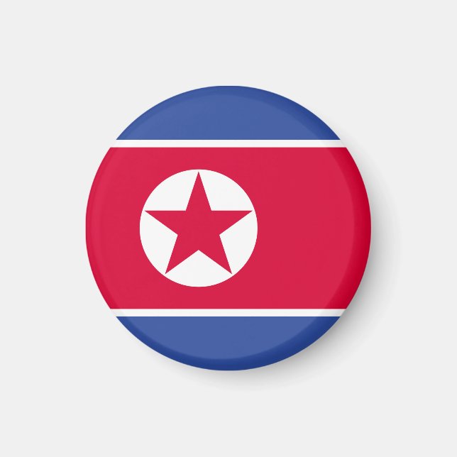 Nordkoreansk flagga magnet (Framsidan)
