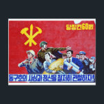 Nordkoreansk kommunistisk Party Poster Vykort<br><div class="desc">Nordkoreas kommunistiska Party poster (från offentlig domän)</div>