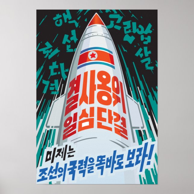 Nordkoreansk missil poster (Framsidan)