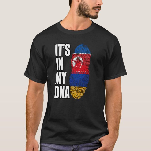Nordkoreansk och armenisk blandning av DNA-kultura T Shirt (Framsida)