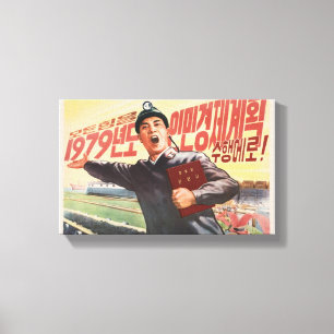 Nordkoreansk propaganda Thataway 1979 Canvastryck