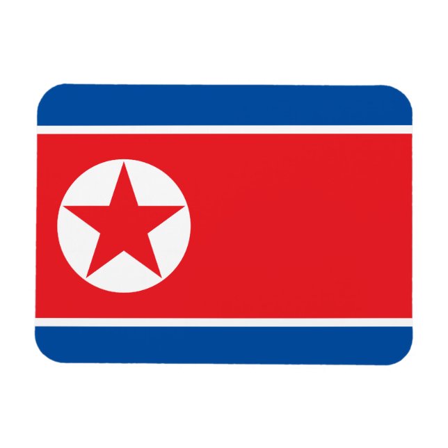 Nordkoreanska Flagga Magnet (Horisontell)