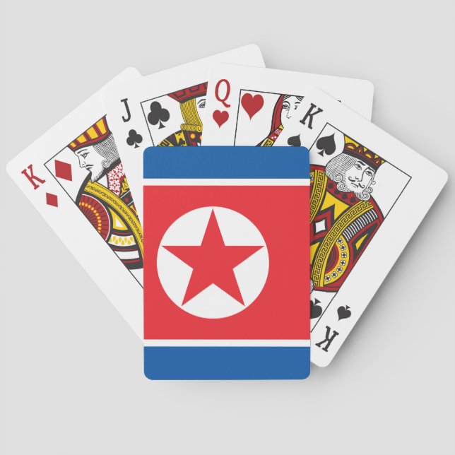 Nordkoreanska flagga spel kort (Baksidan)