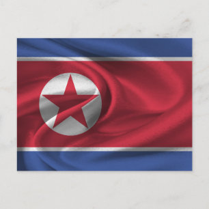 Nordkoreanska flaggan vykort