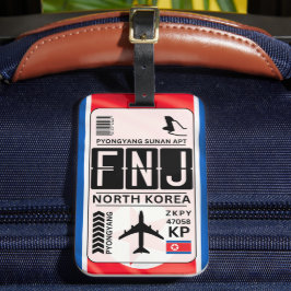 Nordkoreas bagagetag bagagebricka