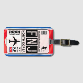 Nordkoreas bagagetag bagagebricka