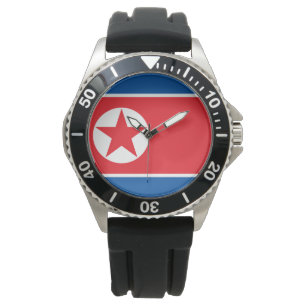 Nordkoreas flagga armbandsur
