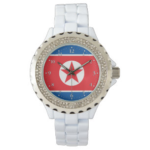 Nordkoreas flagga armbandsur