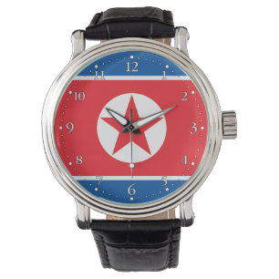 Nordkoreas flagga armbandsur