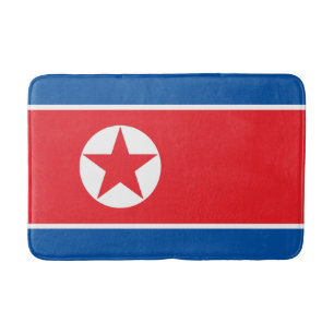Nordkoreas flagga badrumsmatta