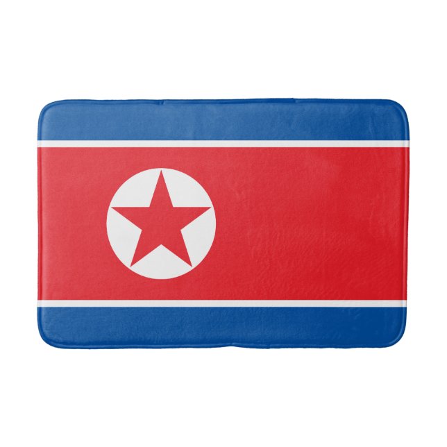Nordkoreas flagga badrumsmatta (Framsidan)