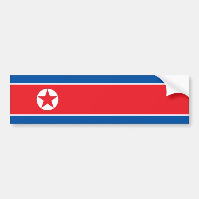 Nordkoreas flagga bildekal (Framsidan)