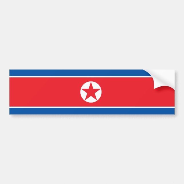 Nordkoreas flagga bildekal (Framsidan)