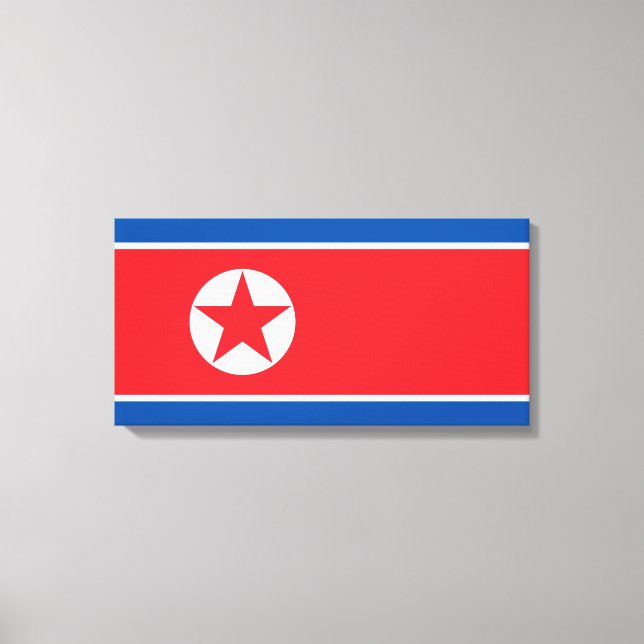 Nordkoreas flagga canvastryck (Framsida)