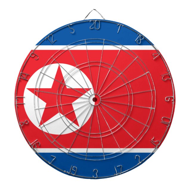 Nordkoreas flagga darttavla (Framsidan)