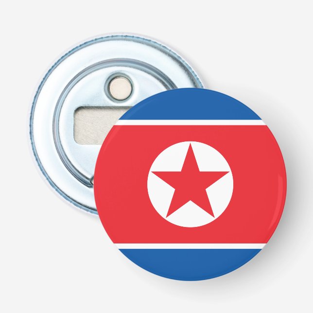 Nordkoreas flagga flasköppnare (Framsidan)