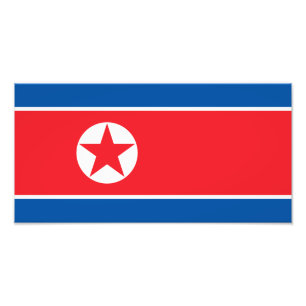 Nordkoreas flagga fototryck