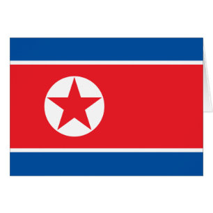 Nordkoreas flagga hälsningskort