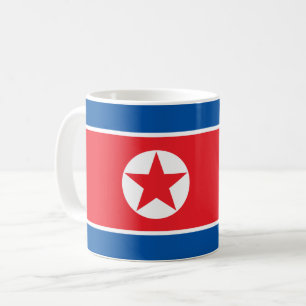 Nordkoreas flagga kaffemugg