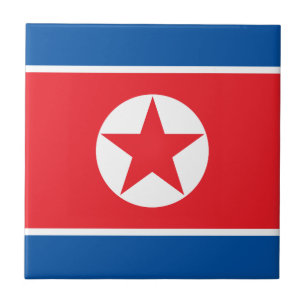Nordkoreas flagga kakelplatta