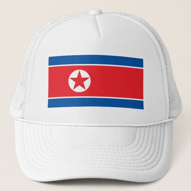 Nordkoreas flagga keps (Framsida)