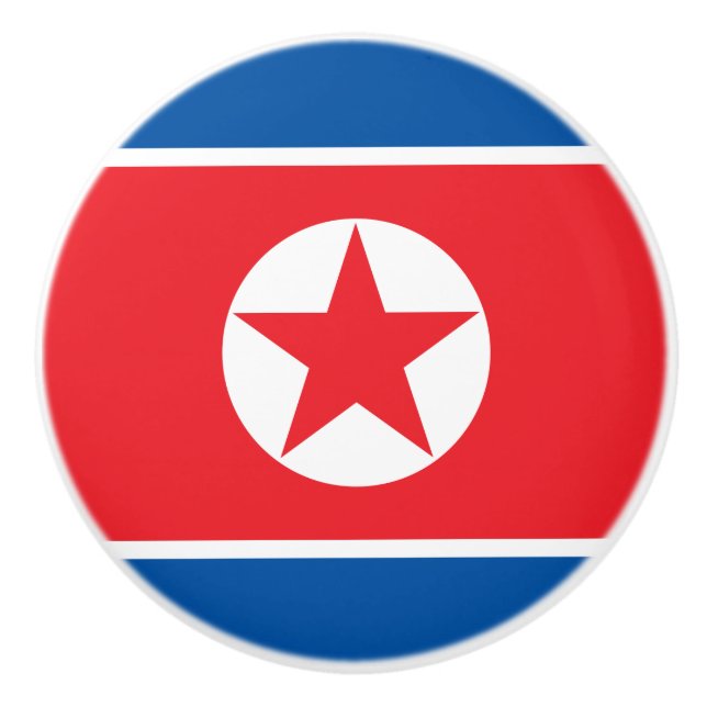 Nordkoreas flagga knopp (Framsidan)