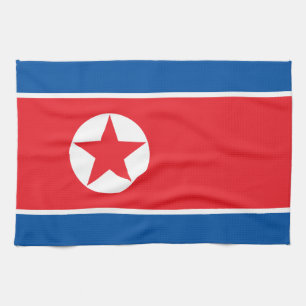 Nordkoreas flagga kökshandduk