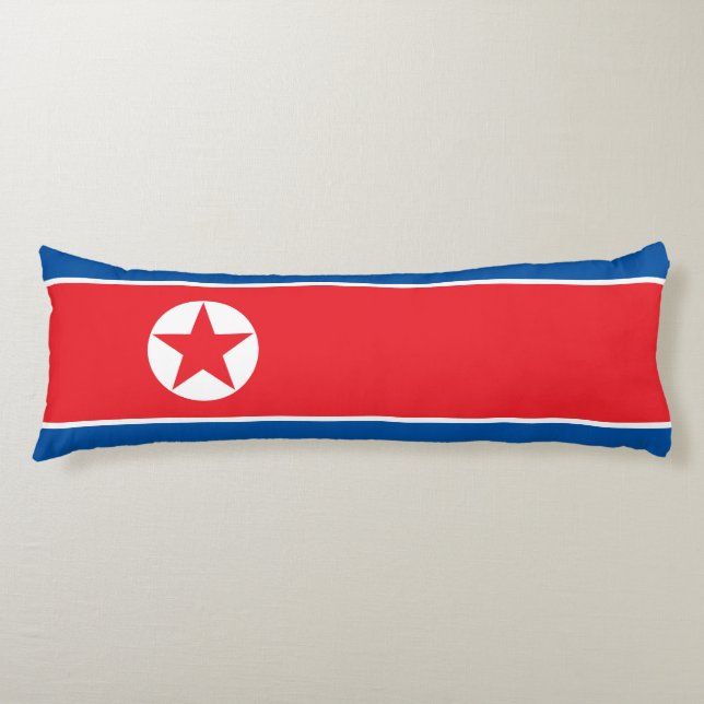 Nordkoreas flagga kroppskudde (Framsidan)