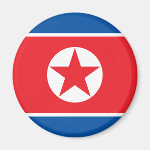 Nordkoreas flagga magnet