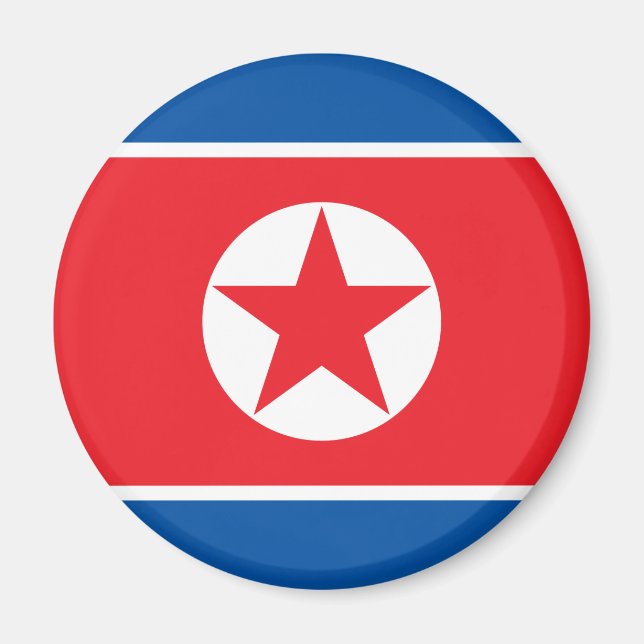 Nordkoreas flagga magnet (Framsidan)