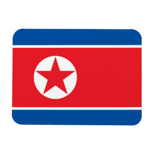 Nordkoreas flagga magnet