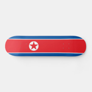 Nordkoreas flagga mini skateboard bräda 18,5 cm