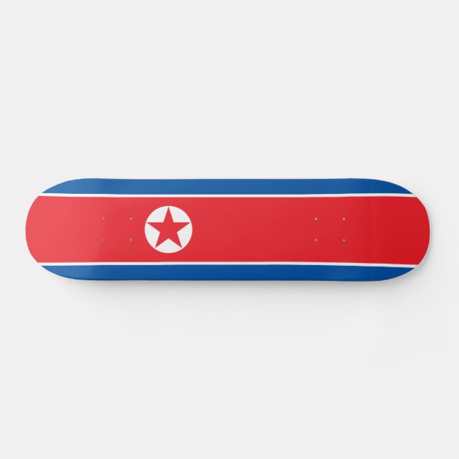 Nordkoreas flagga mini skateboard bräda 18,5 cm (Horz)