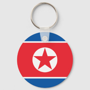 Nordkoreas flagga nyckelring