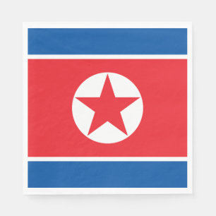 Nordkoreas flagga pappersservett