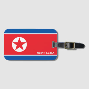 Nordkoreas Flagga Patriotic Bagagebricka